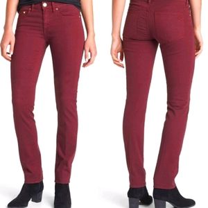 Tory Burch Super Skinny Jeans Maroon - 27